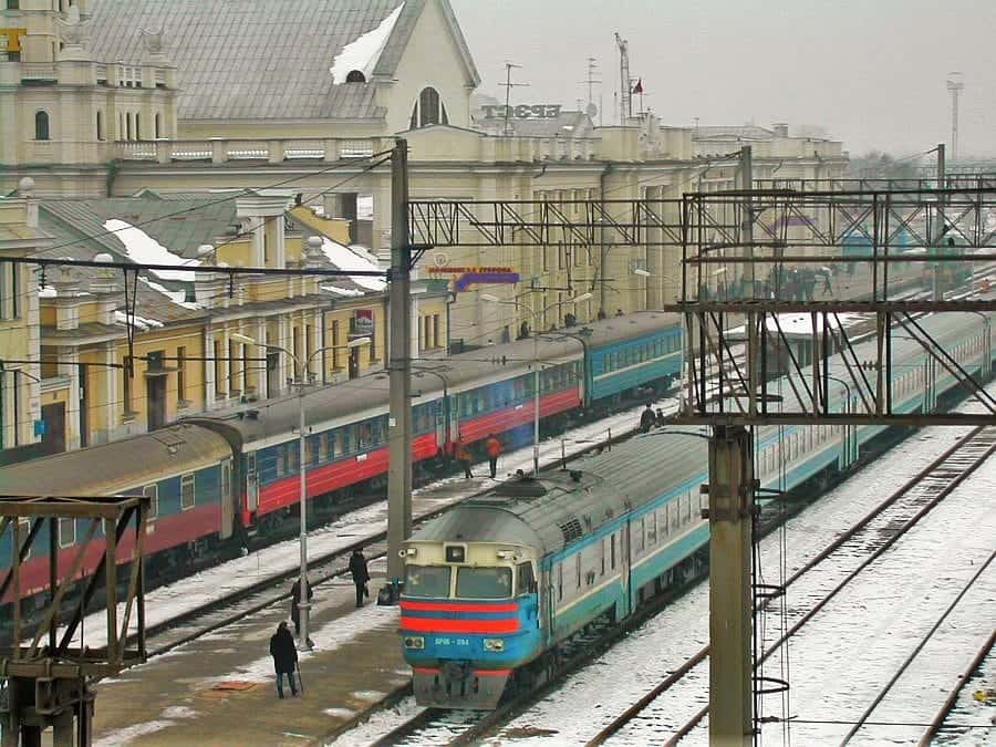 Dworzec kolejowy w Brześciu fot. wikimedia.org