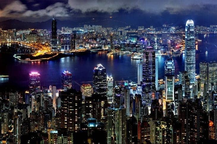 miasta w Chinach - Hongkong
